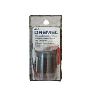 Dremel 20 Pcs 15/16"‎ Heavy Duty 0.040" Thick Disc Cut-Off Wheels #420